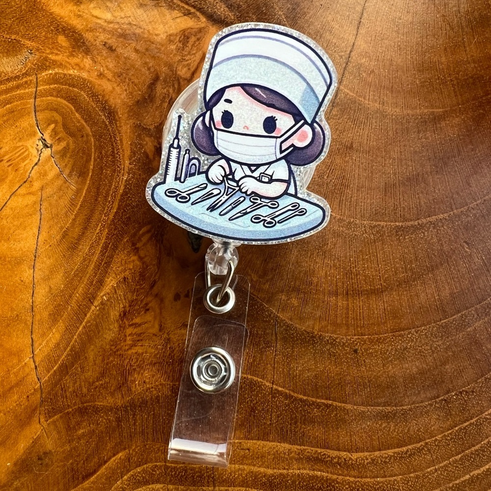 Cute Nurse Badge Reel